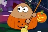 Sprzątanie na Halloween Pou Sprzątanie na Halloween Pou