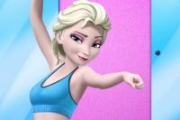 Elsa ćwiczy